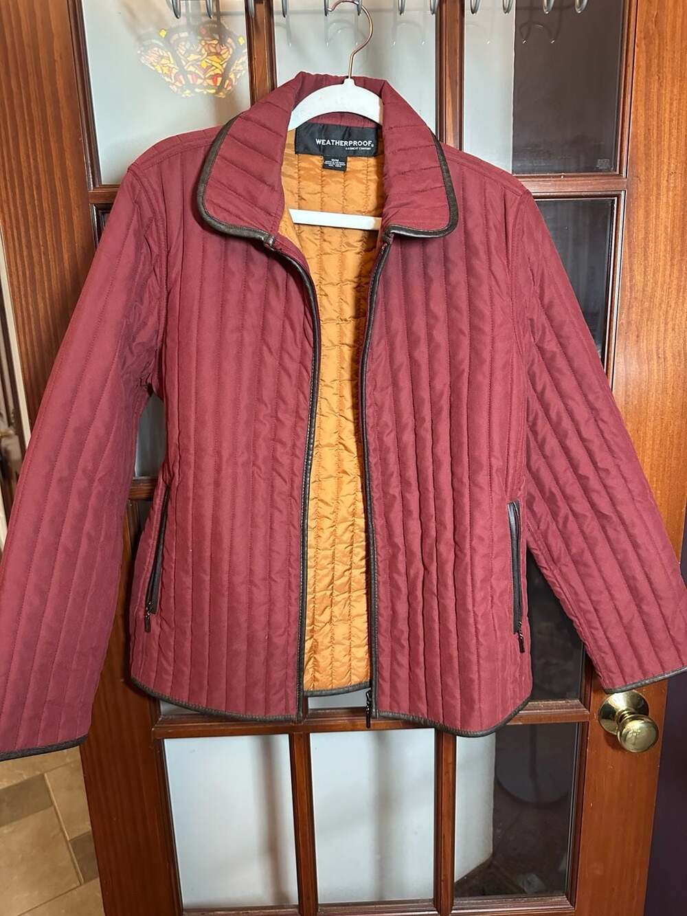 Weatherproof Garment Co. Quilted Jacket Size M Maroon